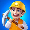 Idle Mining Factory Tycoon app icon, an idle management game